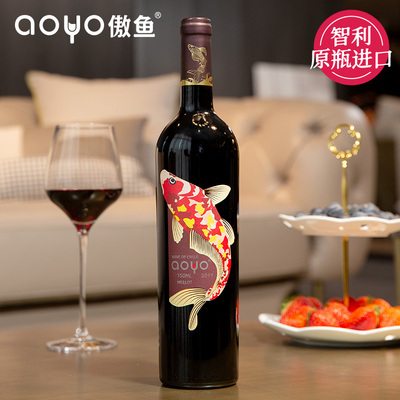 aoyo傲鱼梅洛红葡萄酒750mL