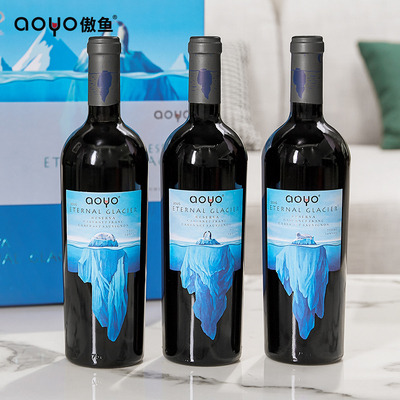 aoyo永恒冰川珍藏赤霞珠品丽珠红葡萄酒750mL