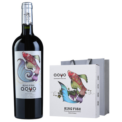 aoyo鱼王精选赤霞珠红葡萄酒750mL
