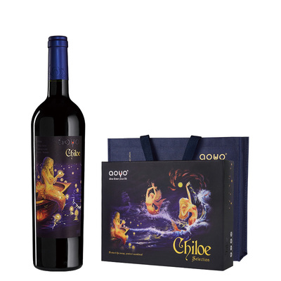 aoyo奇洛埃精选佳美娜红葡萄酒750mL