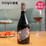aoyo傲鱼赤霞珠梅洛混酿红葡萄酒750mL