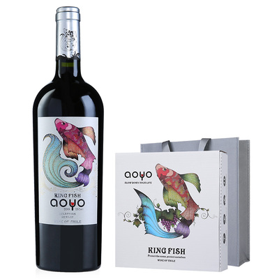 aoyo鱼王精选梅洛红葡萄酒750mL